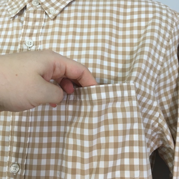 J Crew Secret Wash Button Down Shirt in Gingham L - Picture 3 of 8